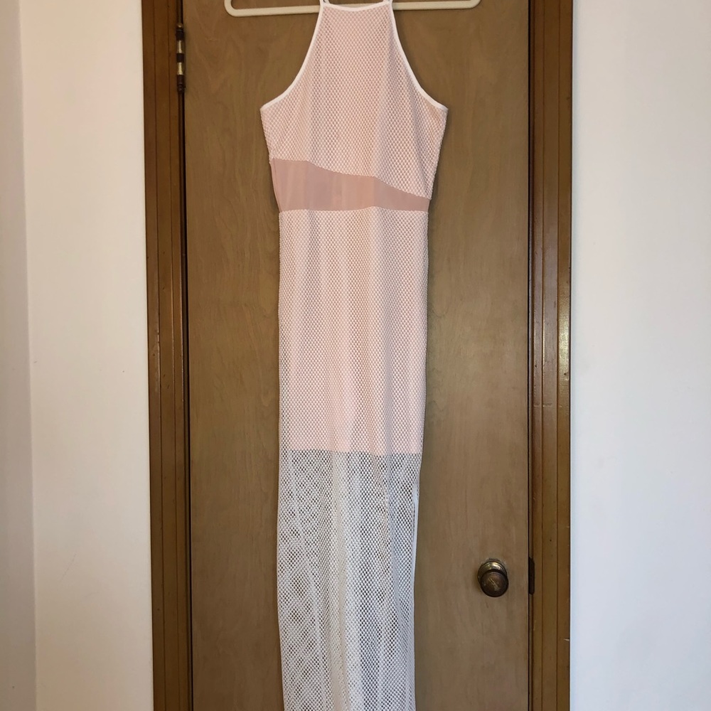 Women’s mesh, fish net maxi dress